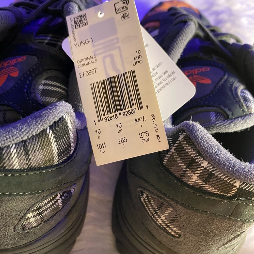 🆕 - Adidas - Yung 1 - Orange Plaid - Many Sizes - Picture 8 of 8